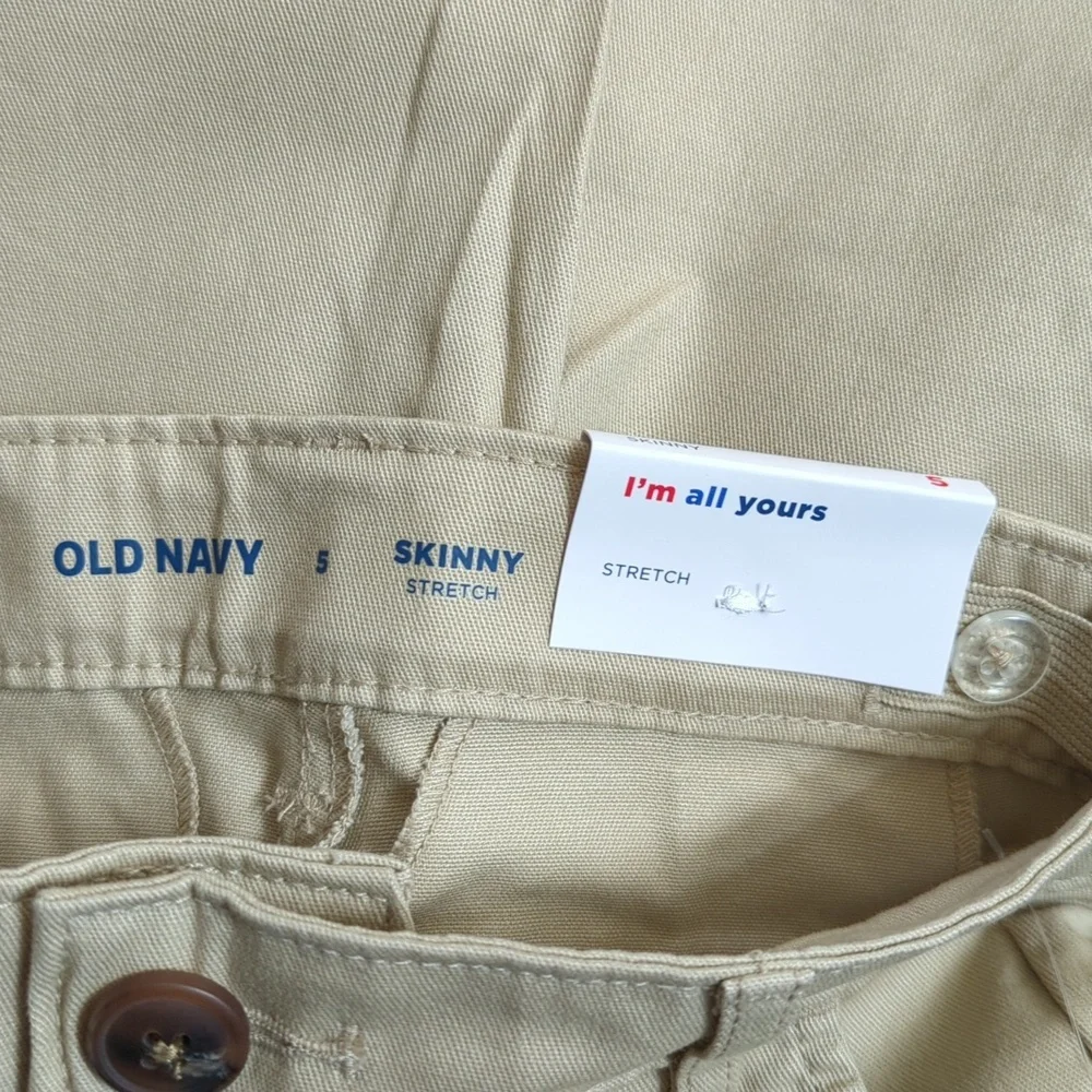 Old Navy Girls Khaki Skinny Stretch School Uniform Pants Size 5